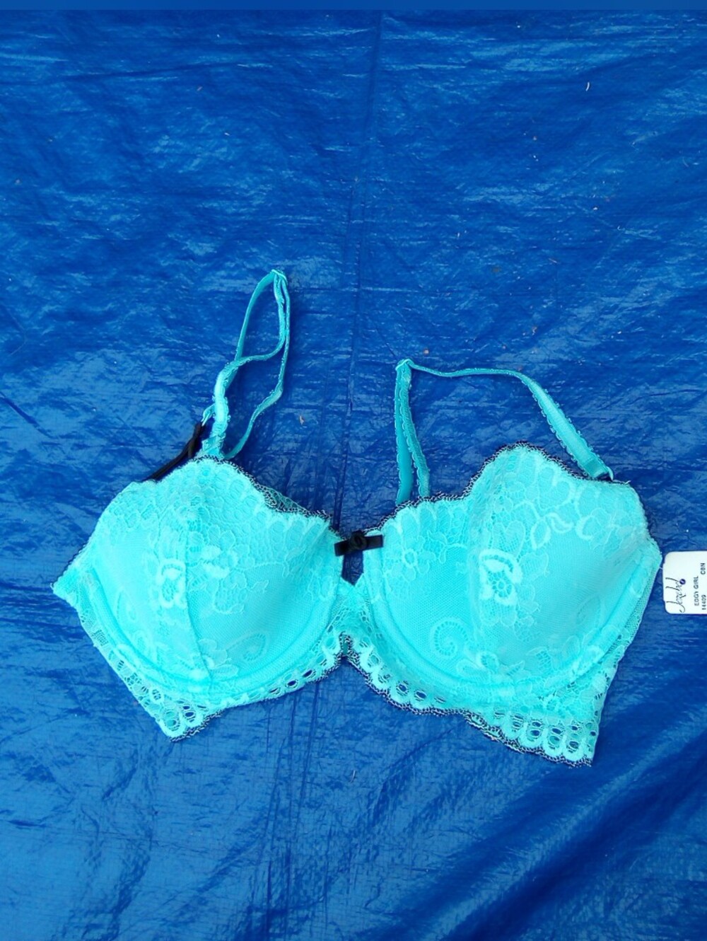 Jezebel Aqua Lace Underwire Bra